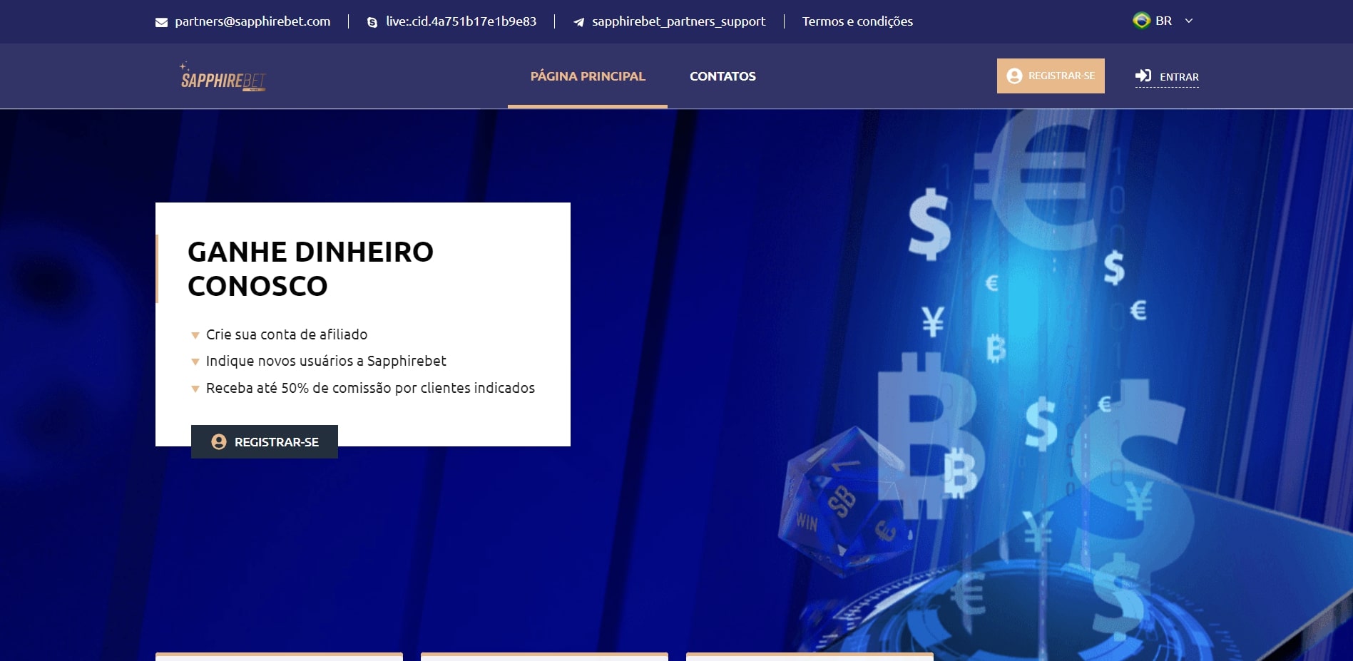 Termos e condições do
            programa de afiliados da SapphireBet